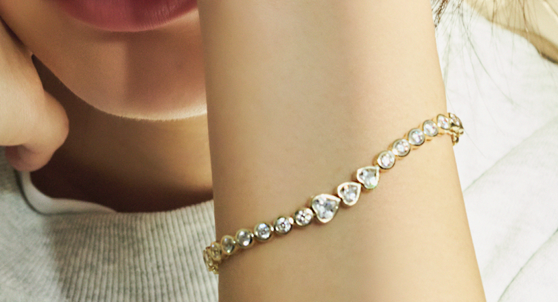 Heart Zirconia ブレスレット