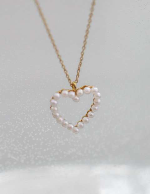 Swarovski パール ハート型ネックレス ハート – Pearlish