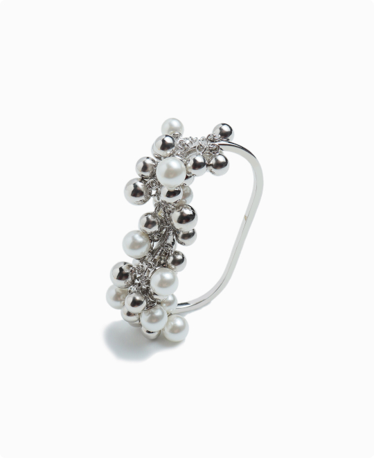 パールミックスフリンジダブルフィンガーリング
