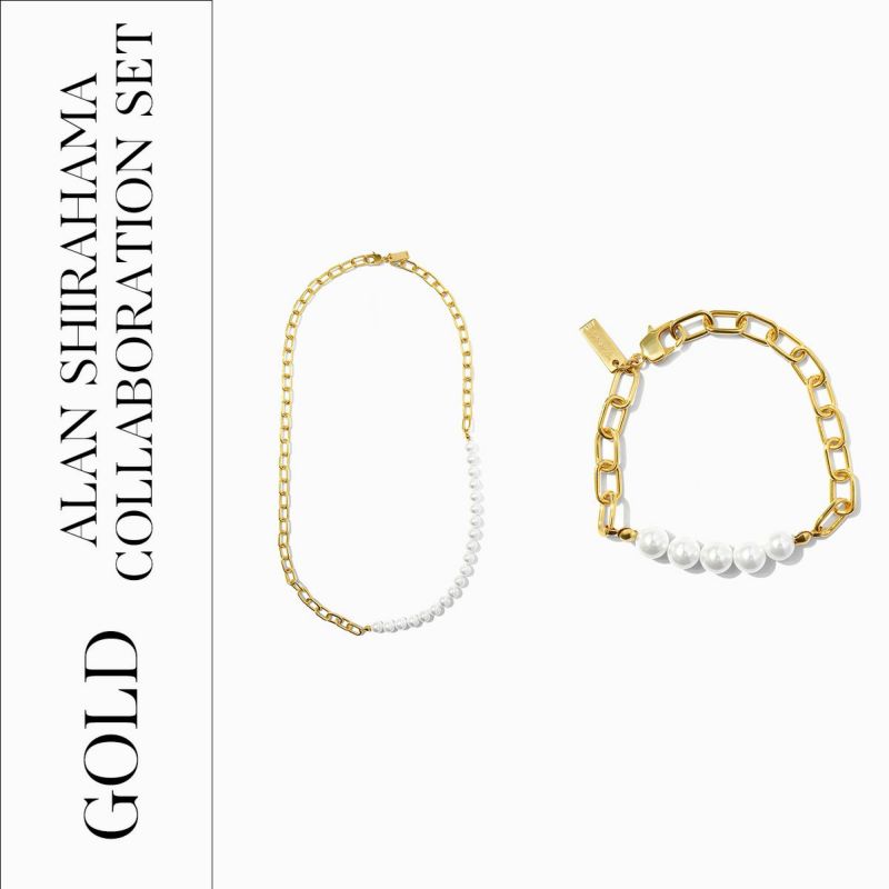 Pearl Mix Bracelet(GOLD) | STELLAR HOLLYWOOD