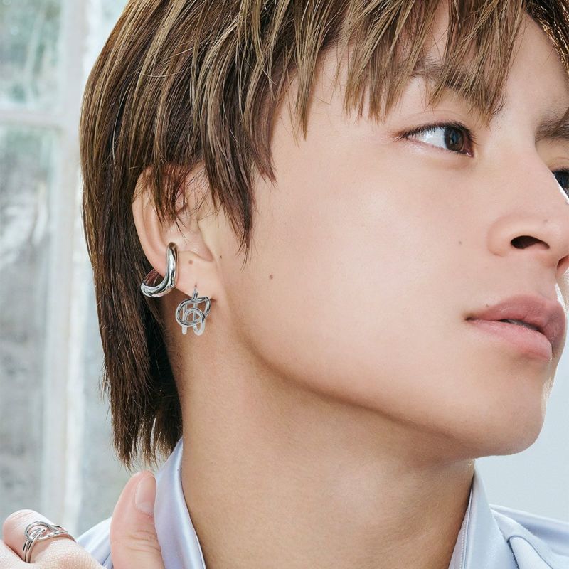 Cross Hoop Pierce (Pair)【Silver925】(SILVER) | STELLAR HOLLYWOOD 