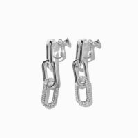 メタルシャイニーチェーンイヤリング(シルバー)