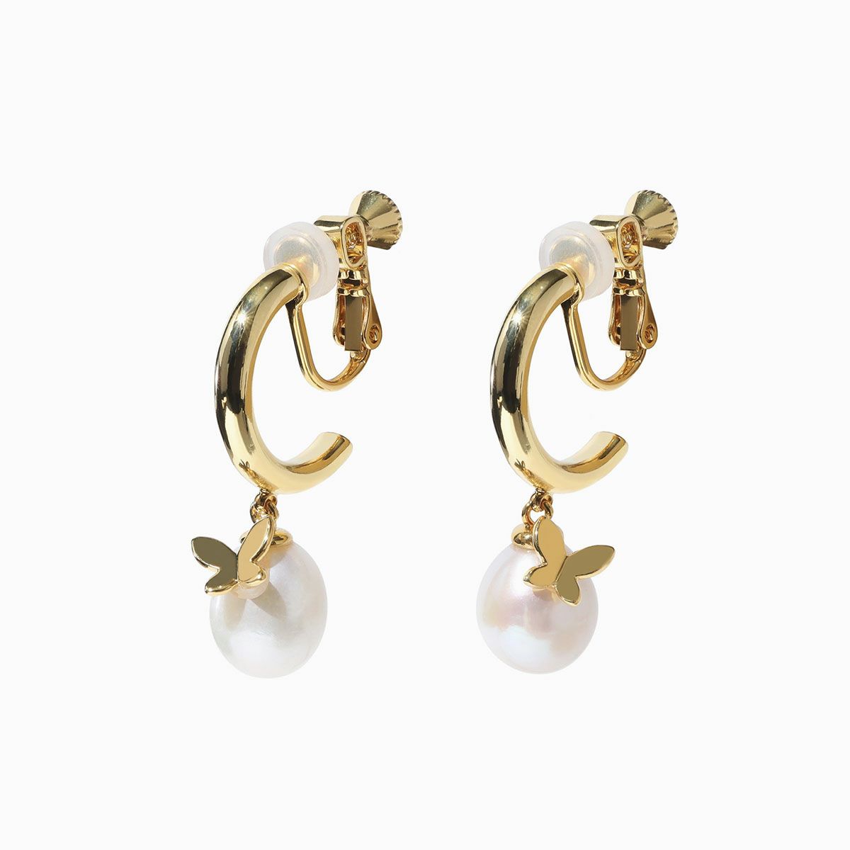 バタフライバックキャッチパールピアス | STELLAR HOLLYWOOD