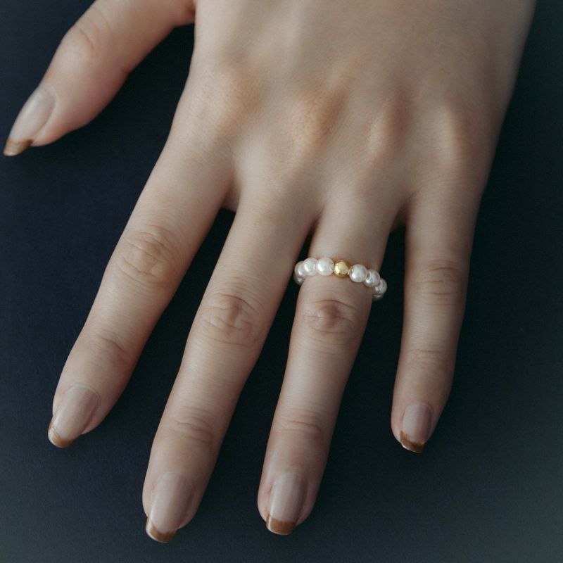 シェルパールピンキーリングセット(ゴールド) | STELLAR HOLLYWOOD