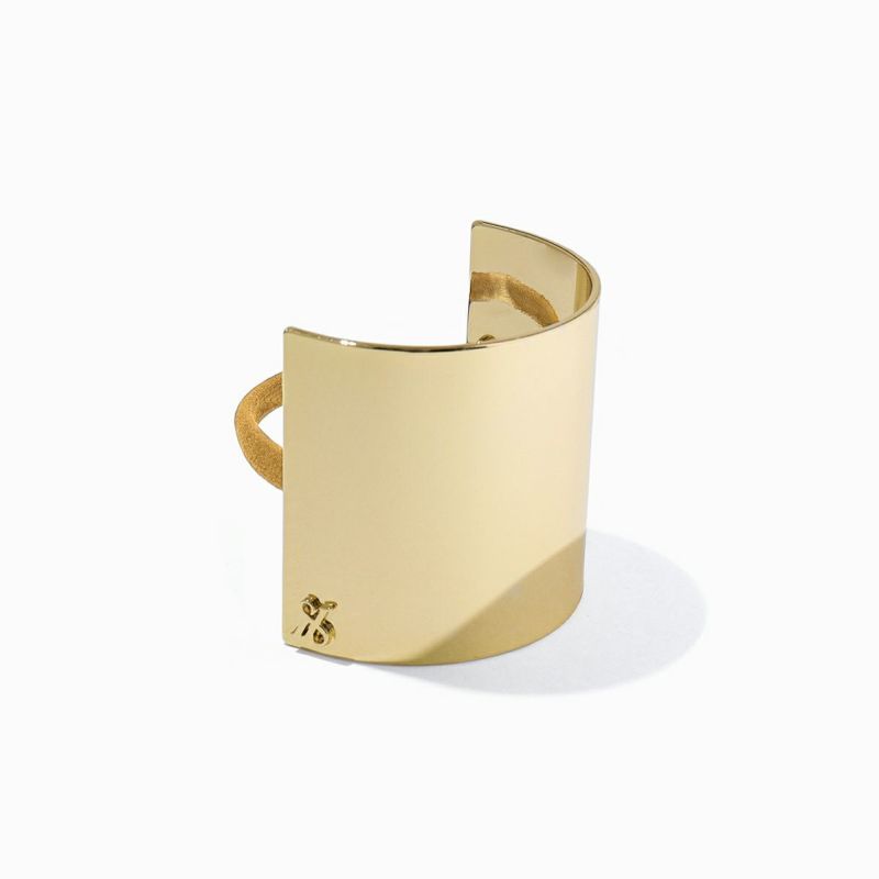 ワイドバングルヘアポニー(ゴールド)