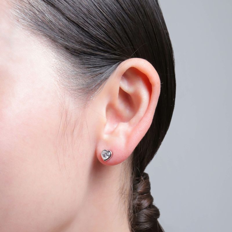 ピュアグロウハートスタッドピアス（シルバー） | STELLAR HOLLYWOOD