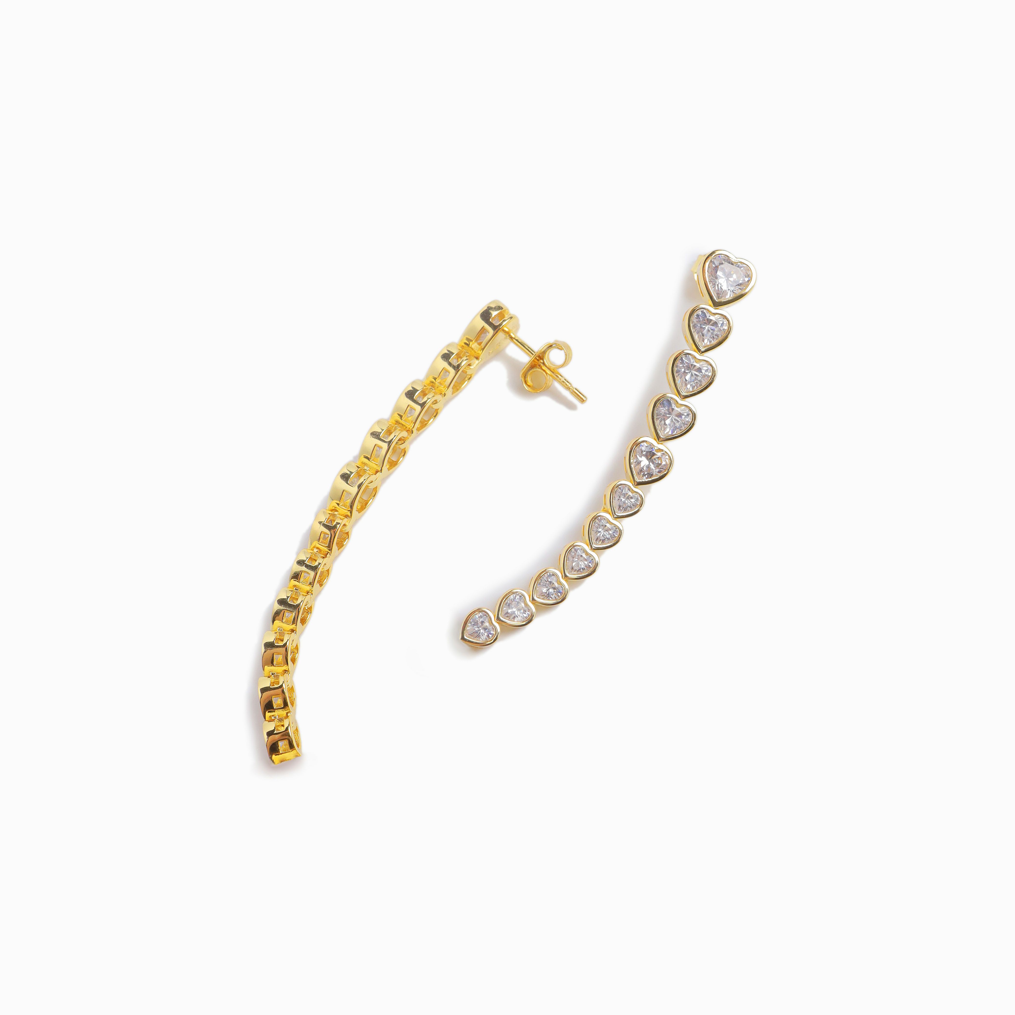 ピュアグロウハートレーンピアス（ゴールド） | STELLAR HOLLYWOOD