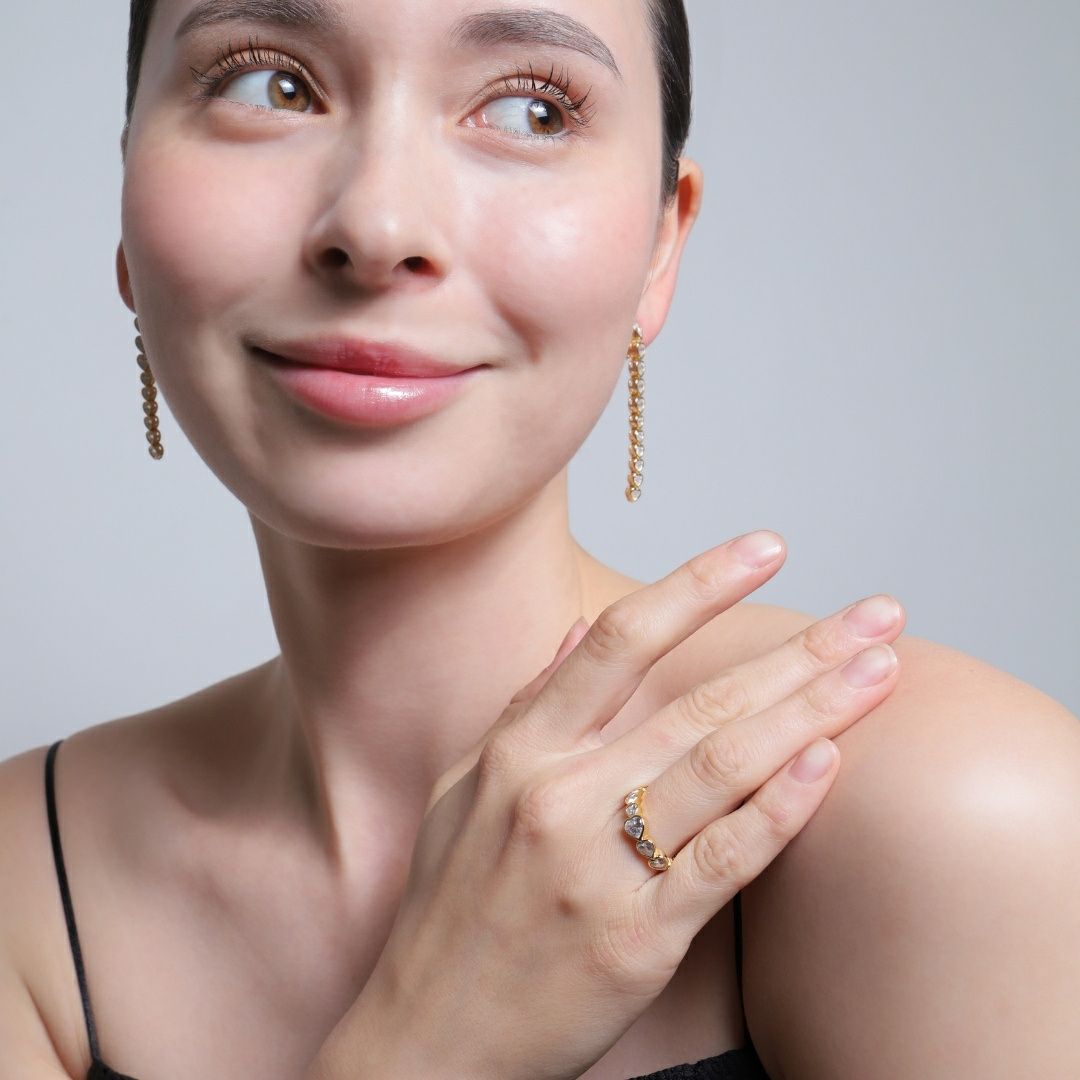 ピュアグロウハートレーンピアス（ゴールド） | STELLAR HOLLYWOOD