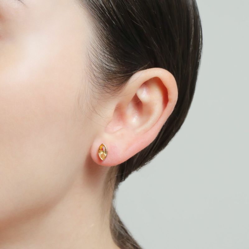 シトリンリーフスタッドピアス（ゴールド） | STELLAR HOLLYWOOD